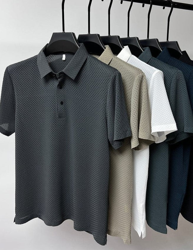 Camisa Polo de Textura Cómoda y Elástica
