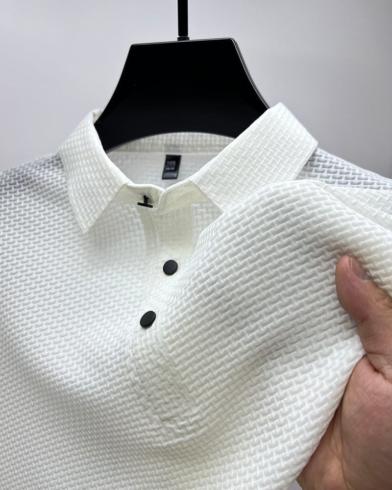 Camisa Polo de Textura Cómoda y Elástica