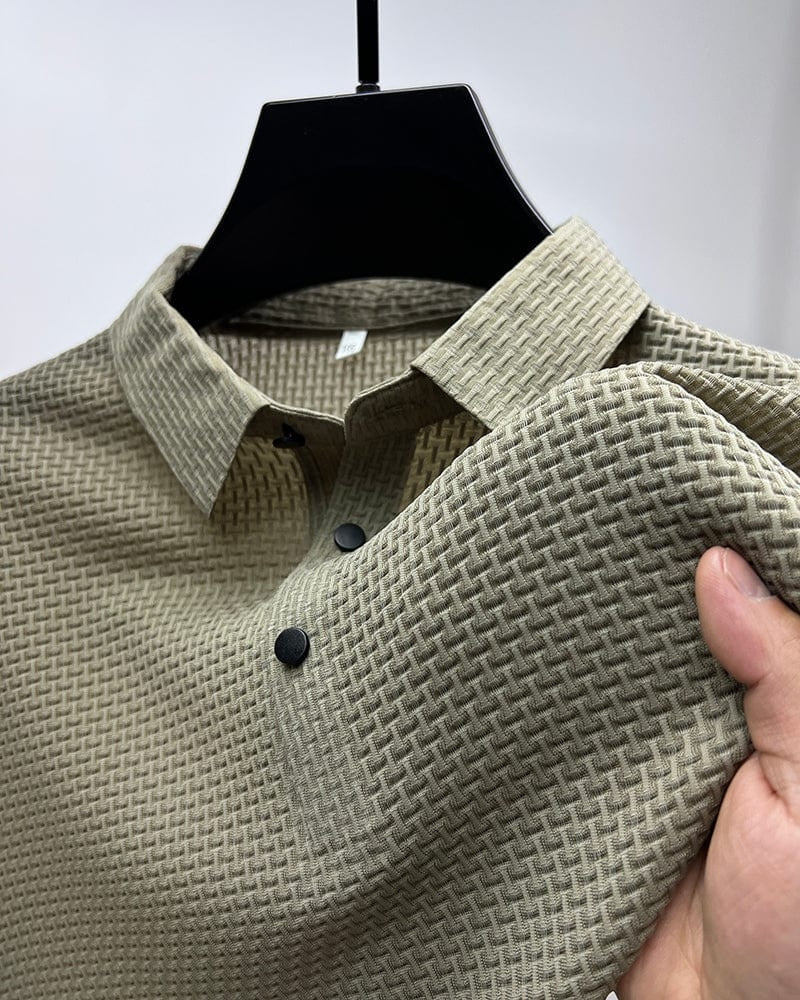 Camisa Polo de Textura Cómoda y Elástica